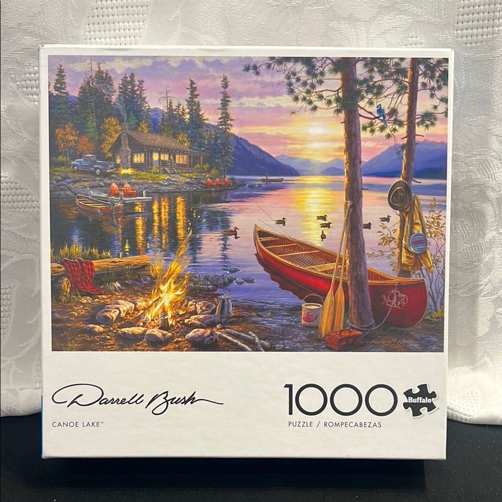 Buffalo Games Darrell Bush Canoe Lake 1000 Piece Jigsaw Puzzle SALE 🔴3/$25!